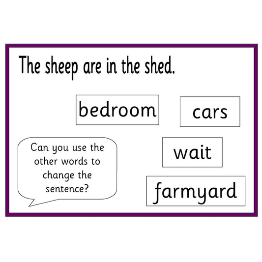 Phase 3 Sentence Substitution:Primary Classroom Resources