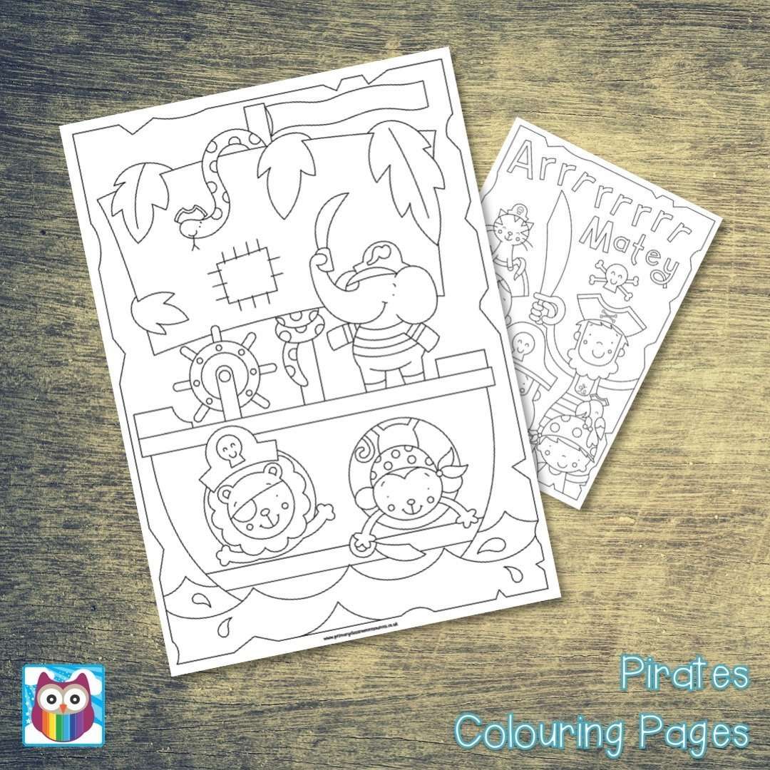 Pirate Colouring Pages:Primary Classroom Resources