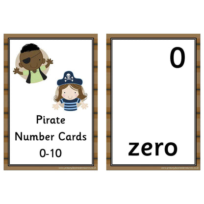 Pirate Number Cards 0-10:Primary Classroom Resources
