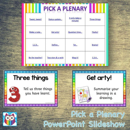 Pick a Plenary PowerPoint Slideshow:Primary Classroom Resources