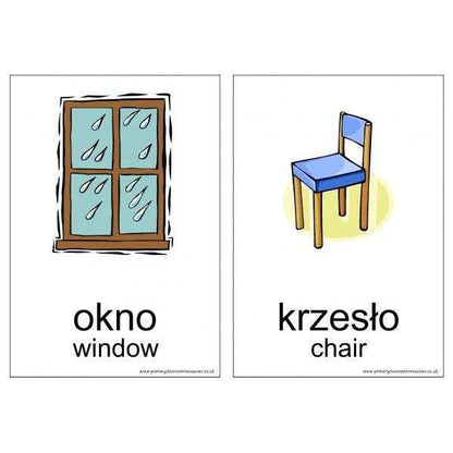 Polish Vocabulary Cards - In the Home:Primary Classroom Resources