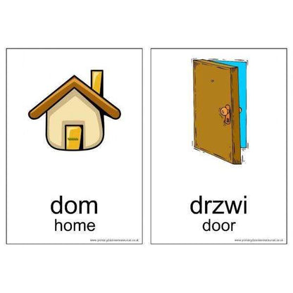 Polish Vocabulary Cards - In the Home:Primary Classroom Resources