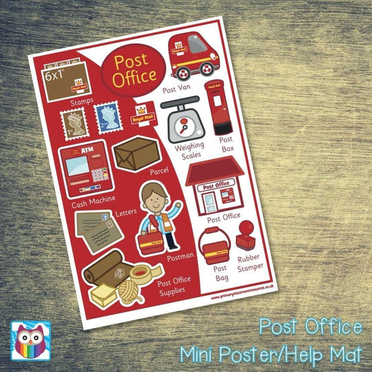 Post Office Mini Posters/Help Mat:Primary Classroom Resources