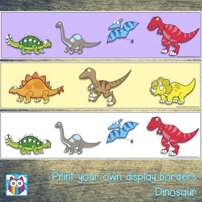 Print Your Own Dinosaur Borders:Primary Classroom Resources