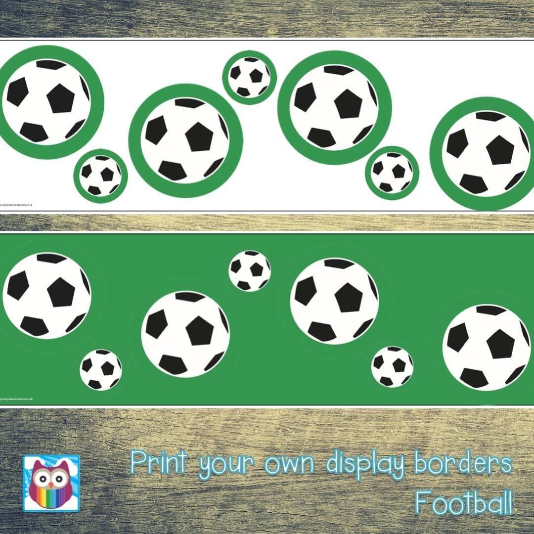 Print Your Own Display Borders - Footballs:Primary Classroom Resources