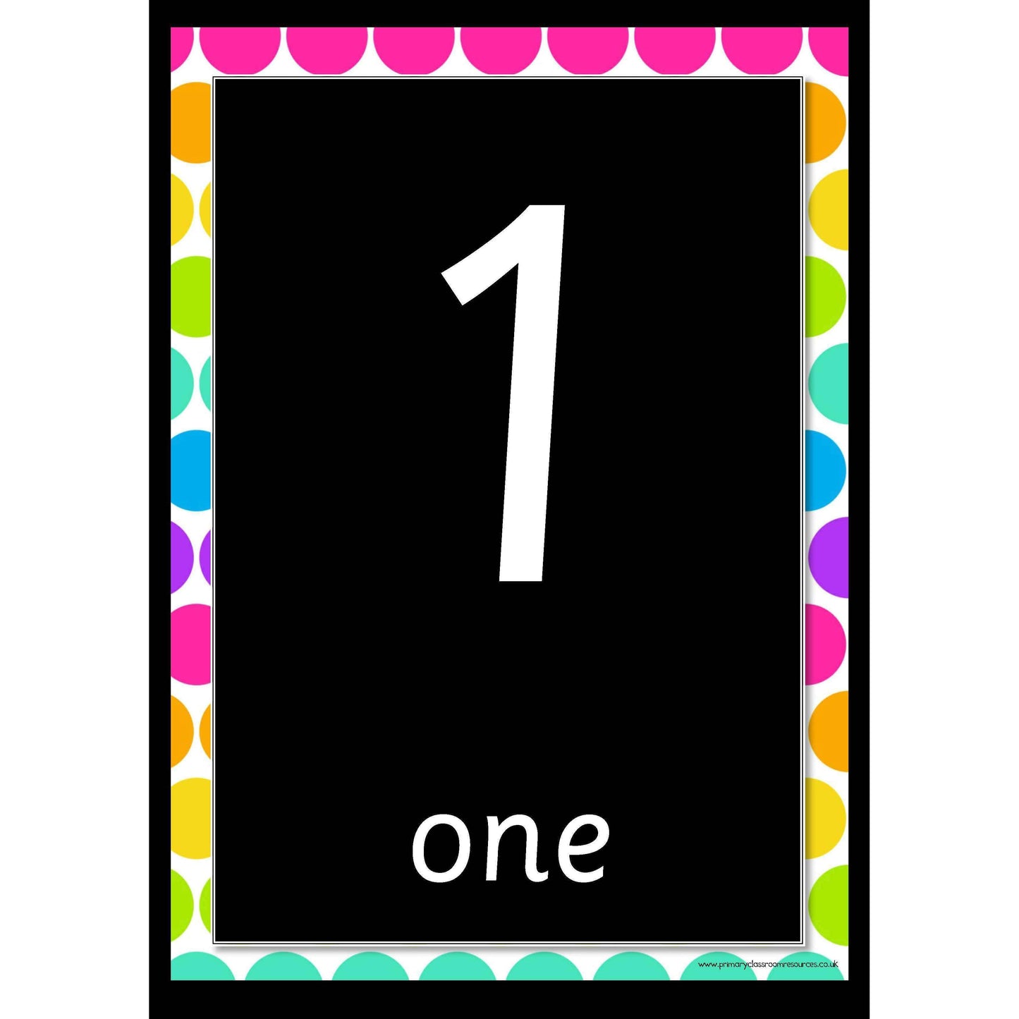 Rainbow Blackboard 0-20 Number Posters:Primary Classroom Resources