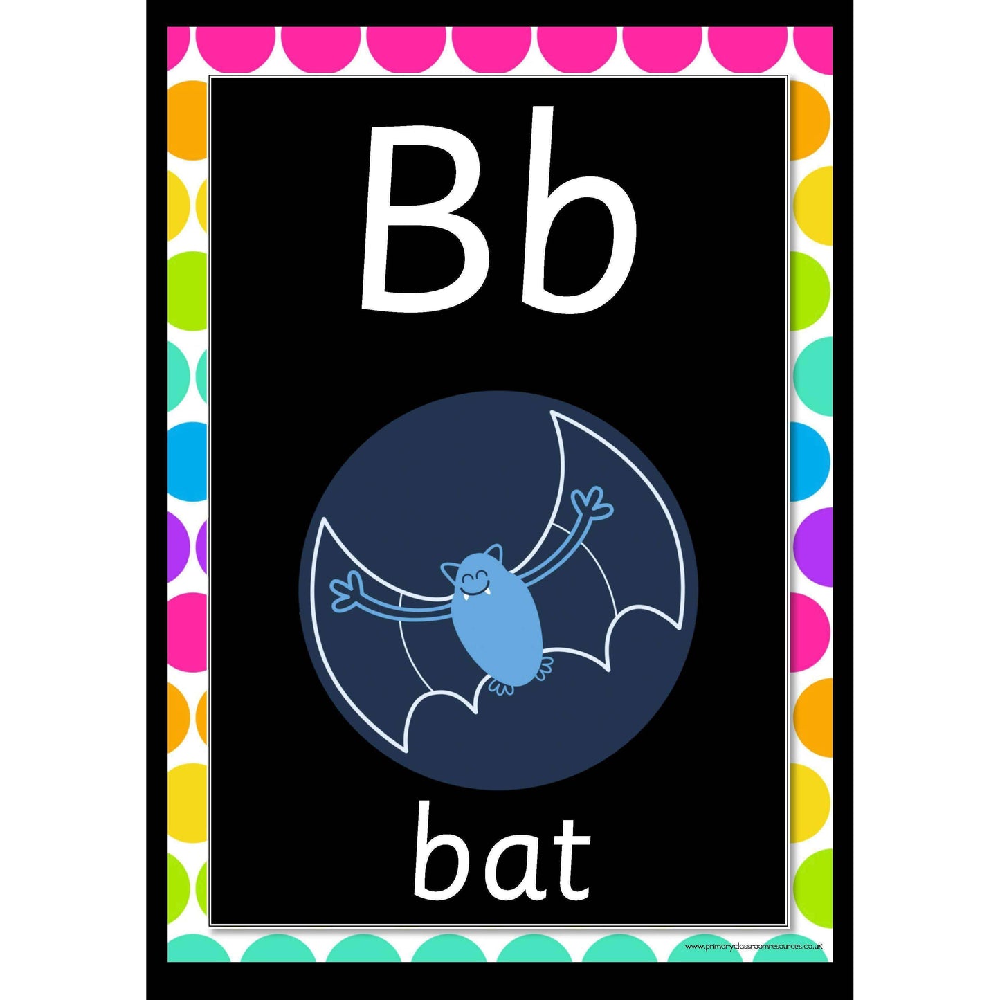 Rainbow Blackboard Alphabet Posters:Primary Classroom Resources