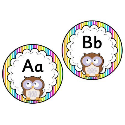 Rainbow Stripe Owl Word Wall Headers:Primary Classroom Resources