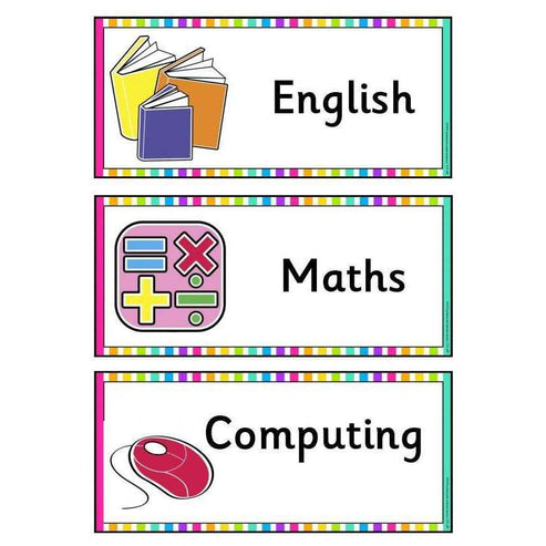 Rainbow Visual Timetable Extras – Primary Classroom Resources