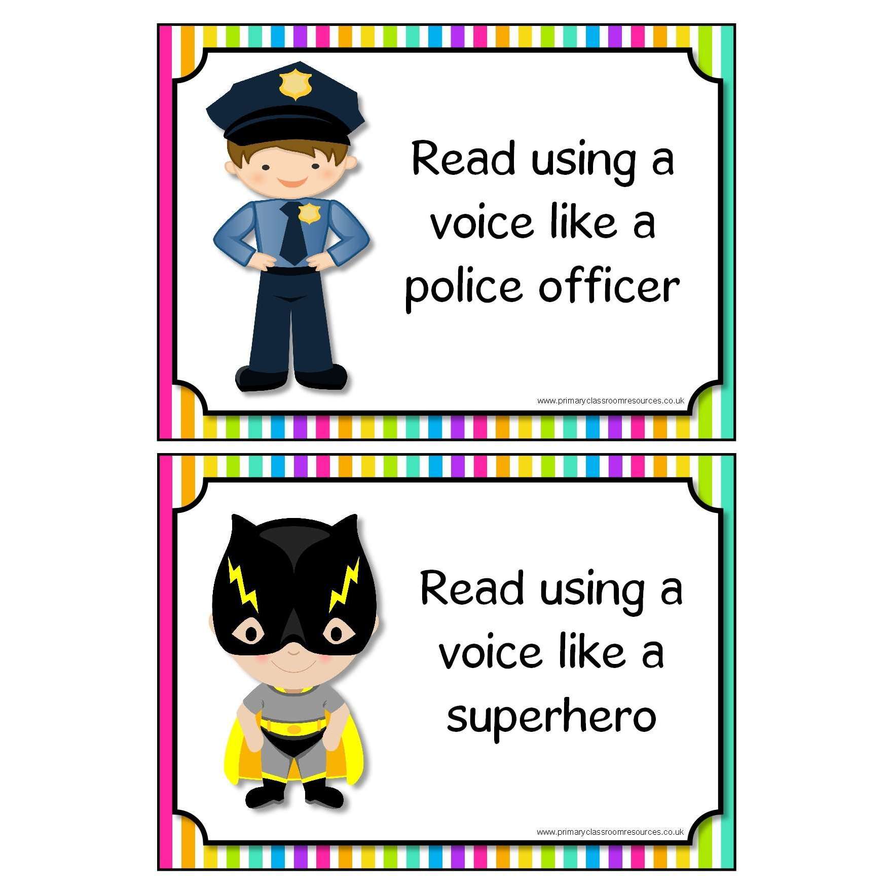 Read with Expression Challenge Cards:Primary Classroom Resources