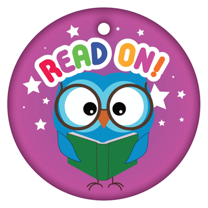 Read On Owl Brag Tags Classroom Rewards - Pack of 10:Primary Classroom Resources