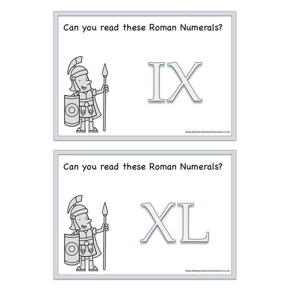 Roman Numerals Challenge Cards – Primary Classroom Resources
