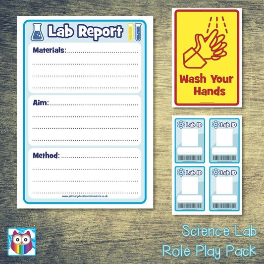 Science Lab Role Play Pack:Primary Classroom Resources