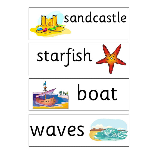 Seaside Flashcards:Primary Classroom Resources