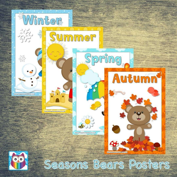 Seasons Bears Posters – Primary Classroom Resources