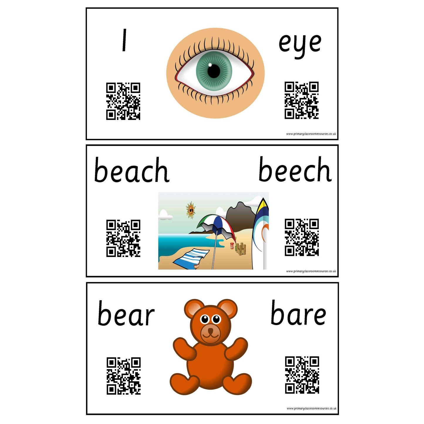 Self Checking Homophones Activity:Primary Classroom Resources