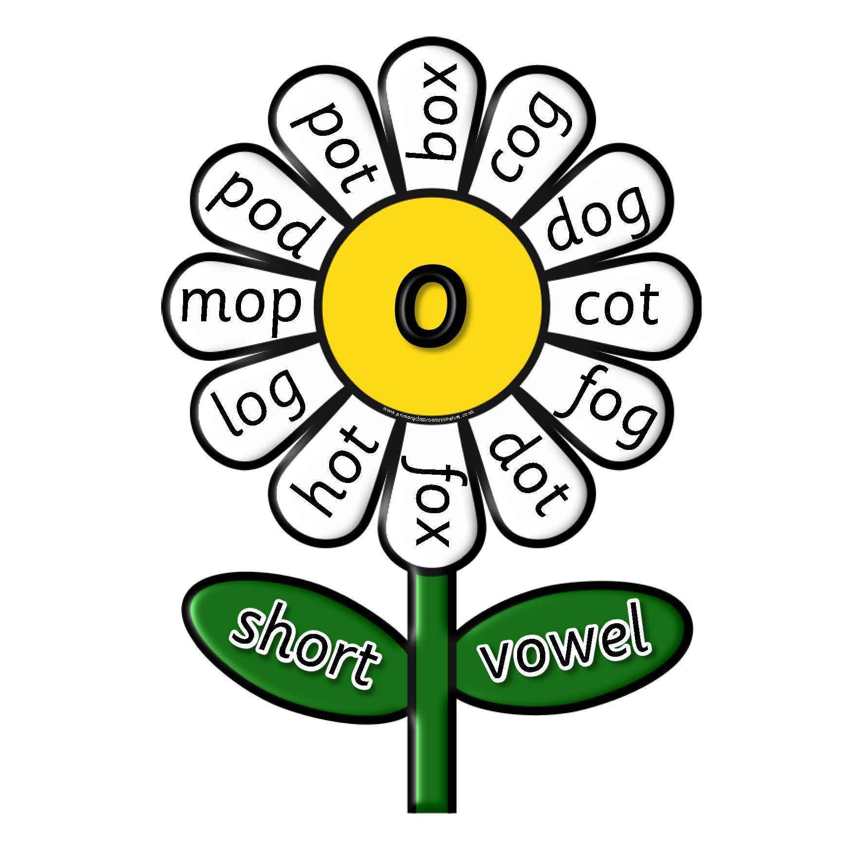 Short Vowel Flowers:Primary Classroom Resources
