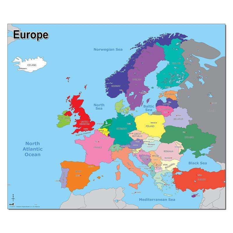Simple Europe Map:Primary Classroom Resources