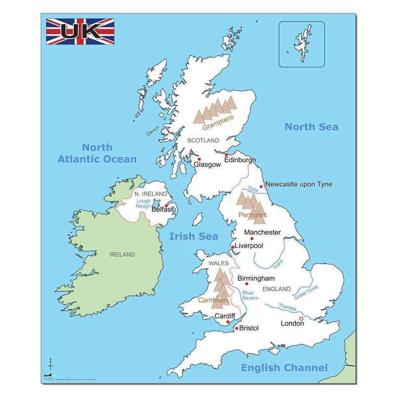 Simple UK Map:Primary Classroom Resources