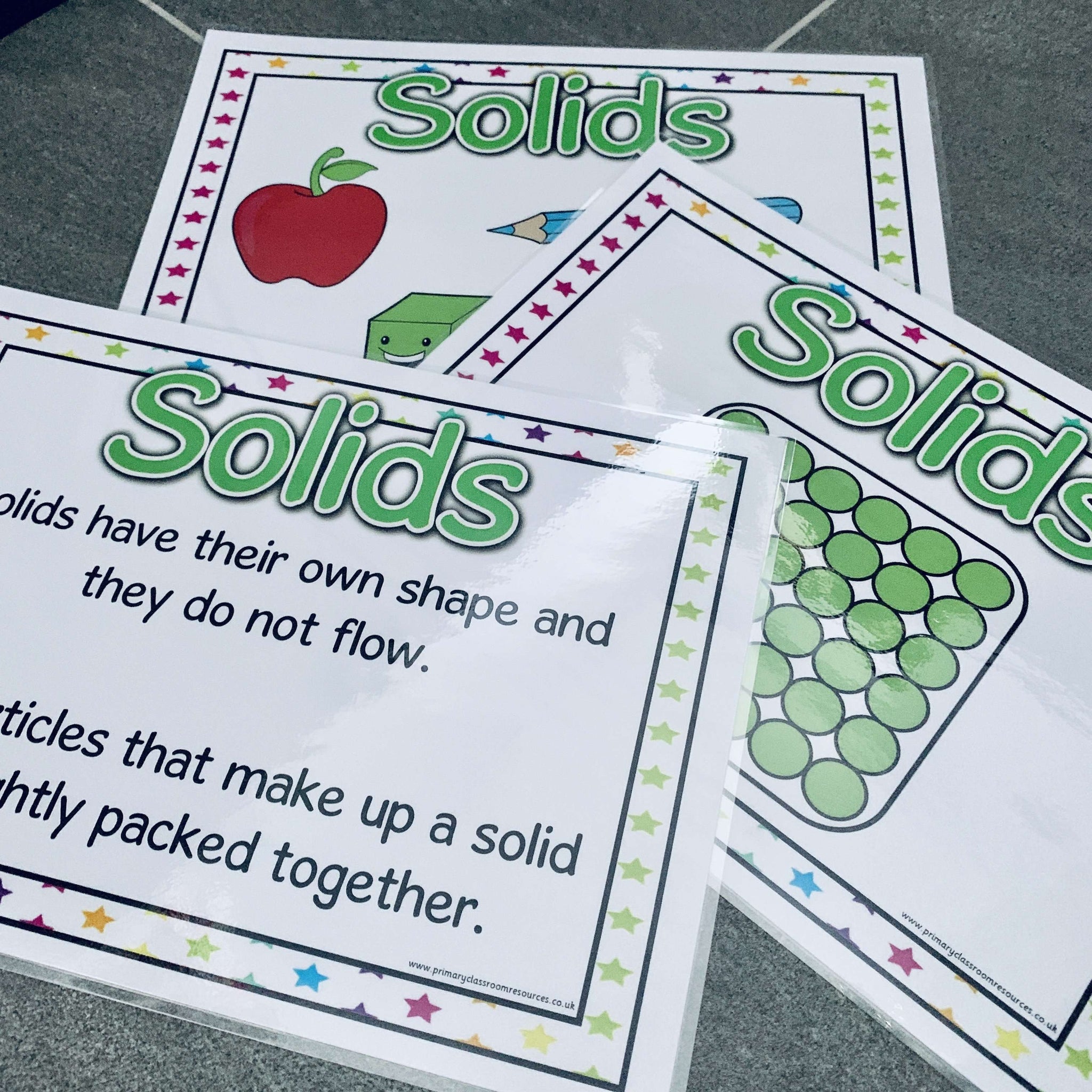 Solids, Liquids and Gases Display Pack Primary Classroom Resources