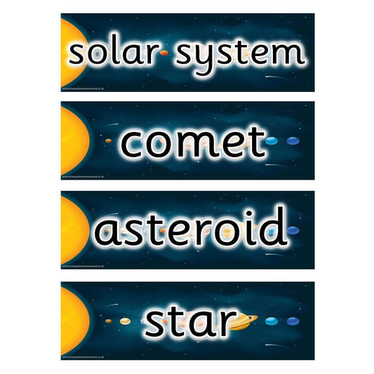 Space Flashcards:Primary Classroom Resources