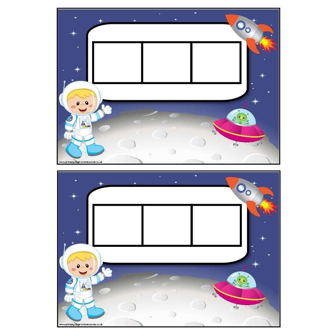 Space Themed Phoneme Frames:Primary Classroom Resources