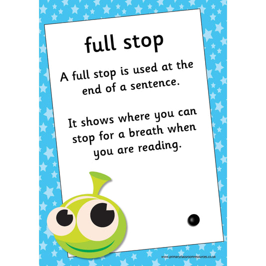Space Themed Punctuation Posters:Primary Classroom Resources