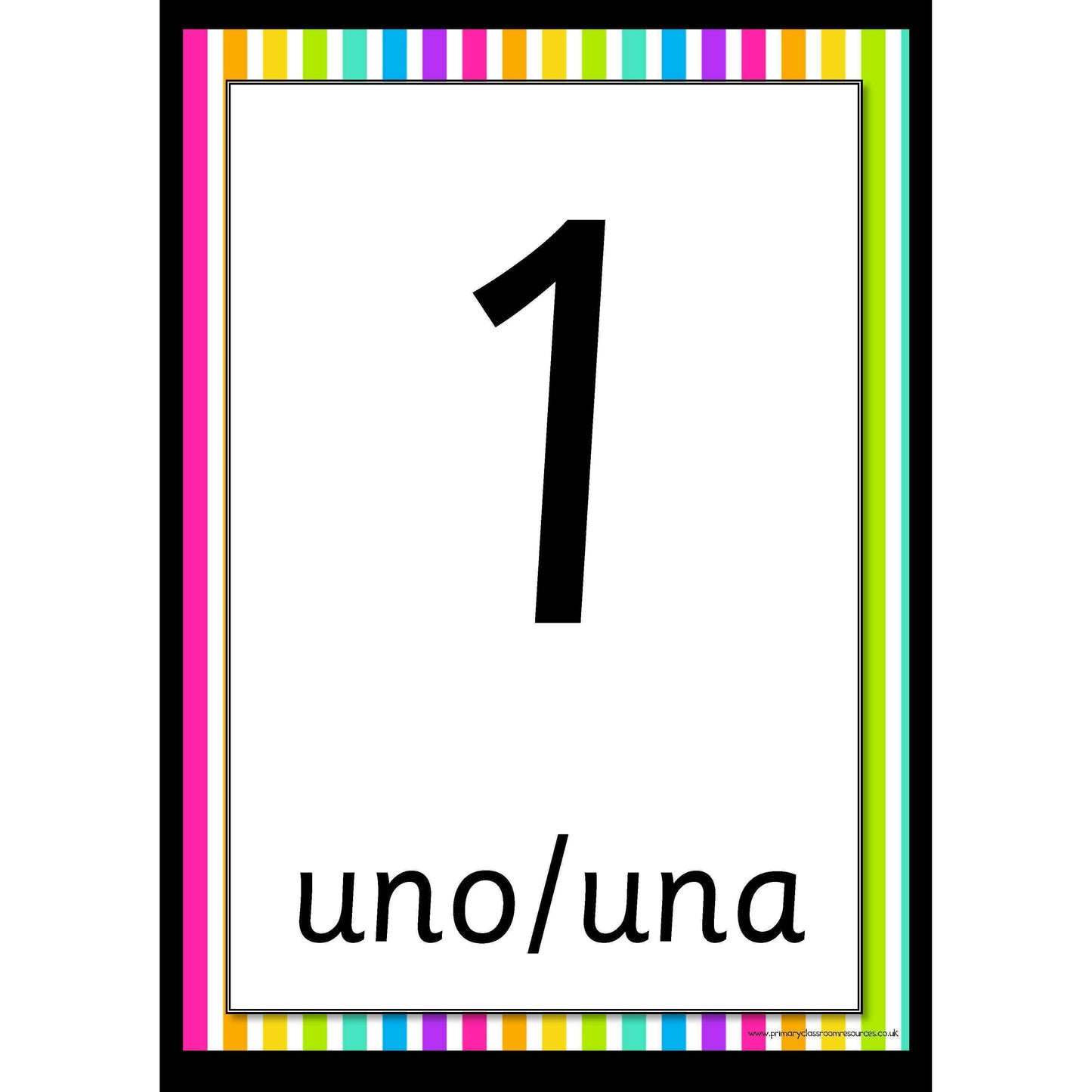Spanish Rainbow Number Posters 0-20:Primary Classroom Resources