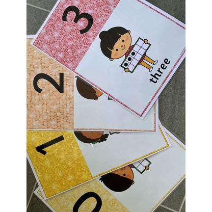 Sparkle Themed Number Posters 0 - 20:Primary Classroom Resources