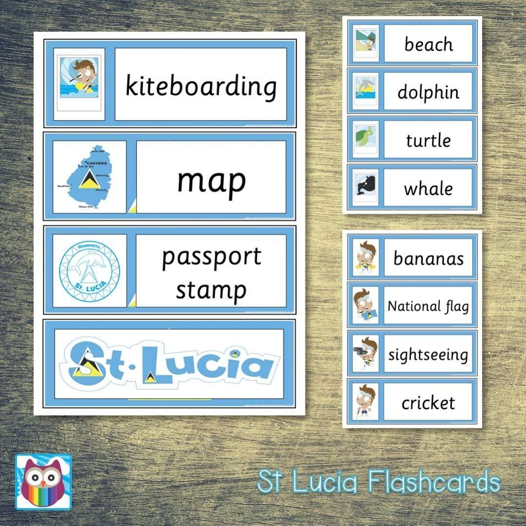 St Lucia Flashcards:Primary Classroom Resources
