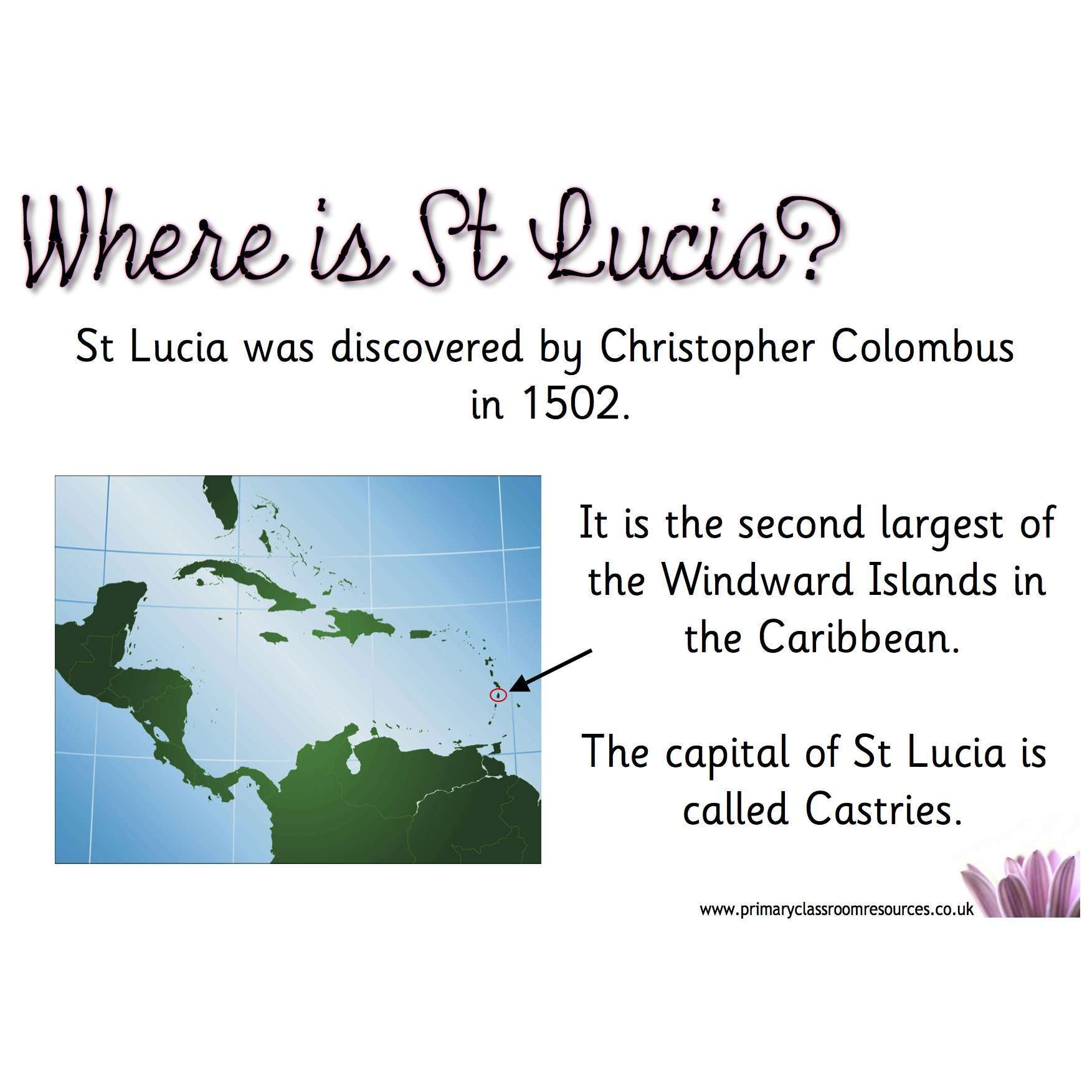 St Lucia Information Pack:Primary Classroom Resources