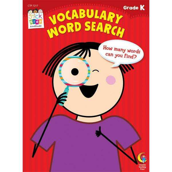 Stick Kids Workbook - Vocabulary Word Search - Grade K - (Age 5):Primary Classroom Resources