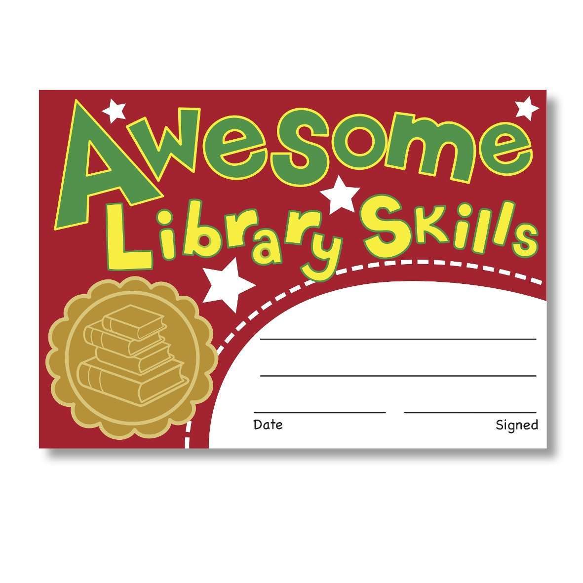Sticky Certificates - Awesome Library Skills:Primary Classroom Resources