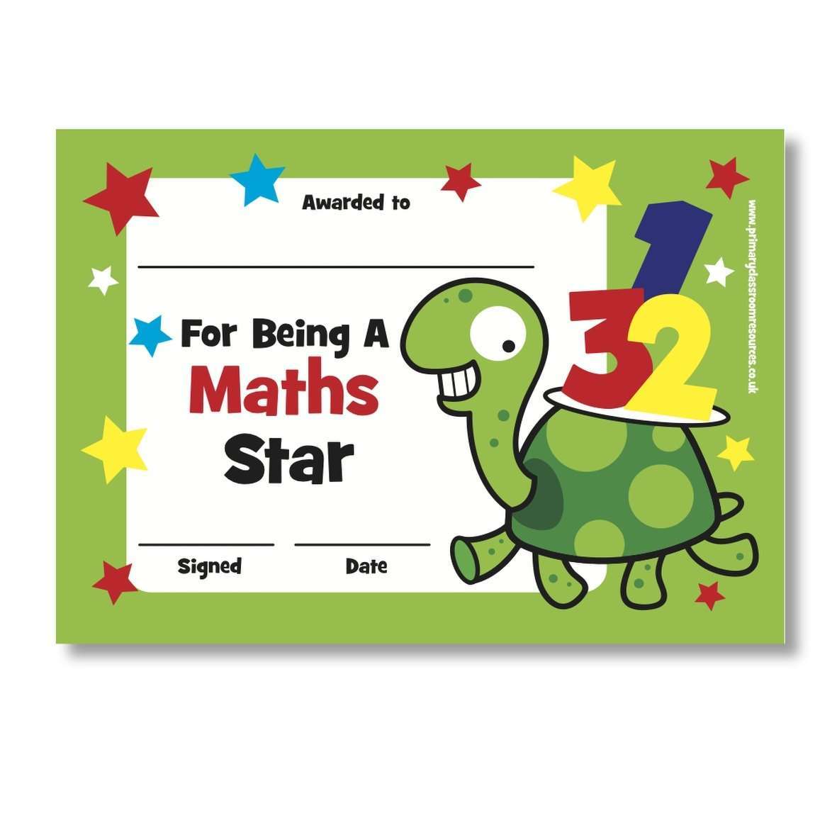 Sticky Certificates - Maths Star:Primary Classroom Resources