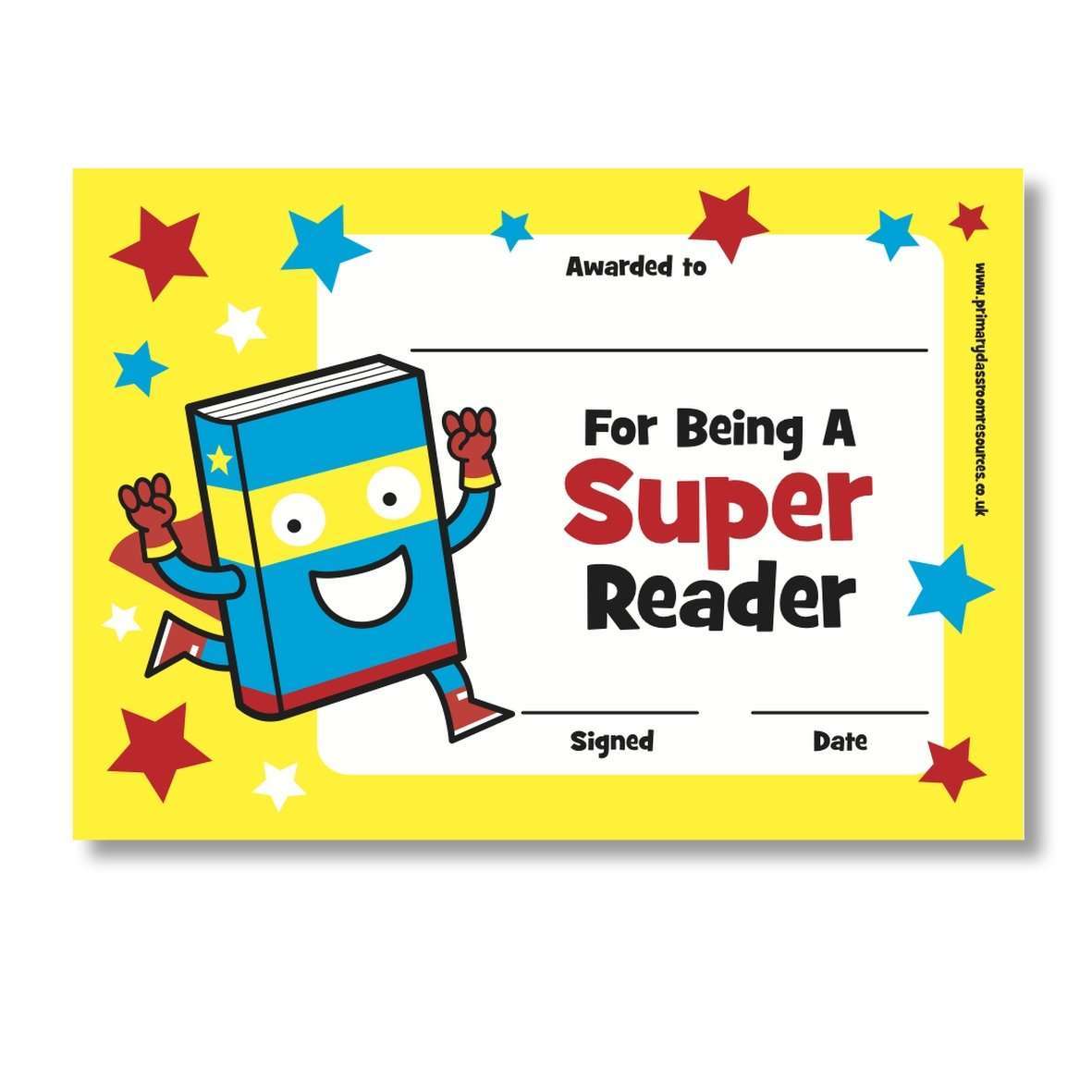 Sticky Certificates - Super Reader:Primary Classroom Resources