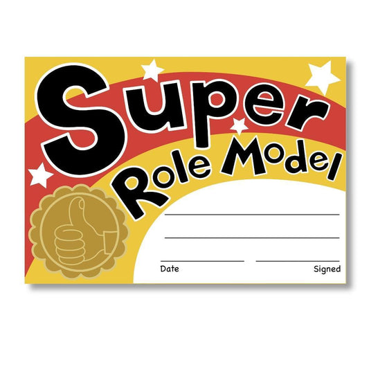 Sticky Certificates - Super Role Model:Primary Classroom Resources