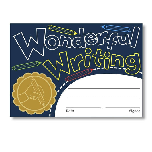 Sticky Certificates - Wonderful Writing:Primary Classroom Resources