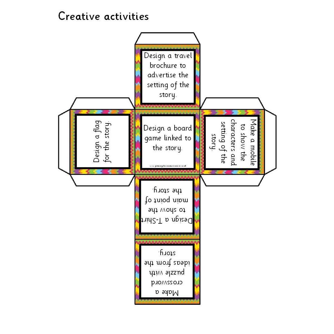 Story Reading Response Activity Cubes:Primary Classroom Resources