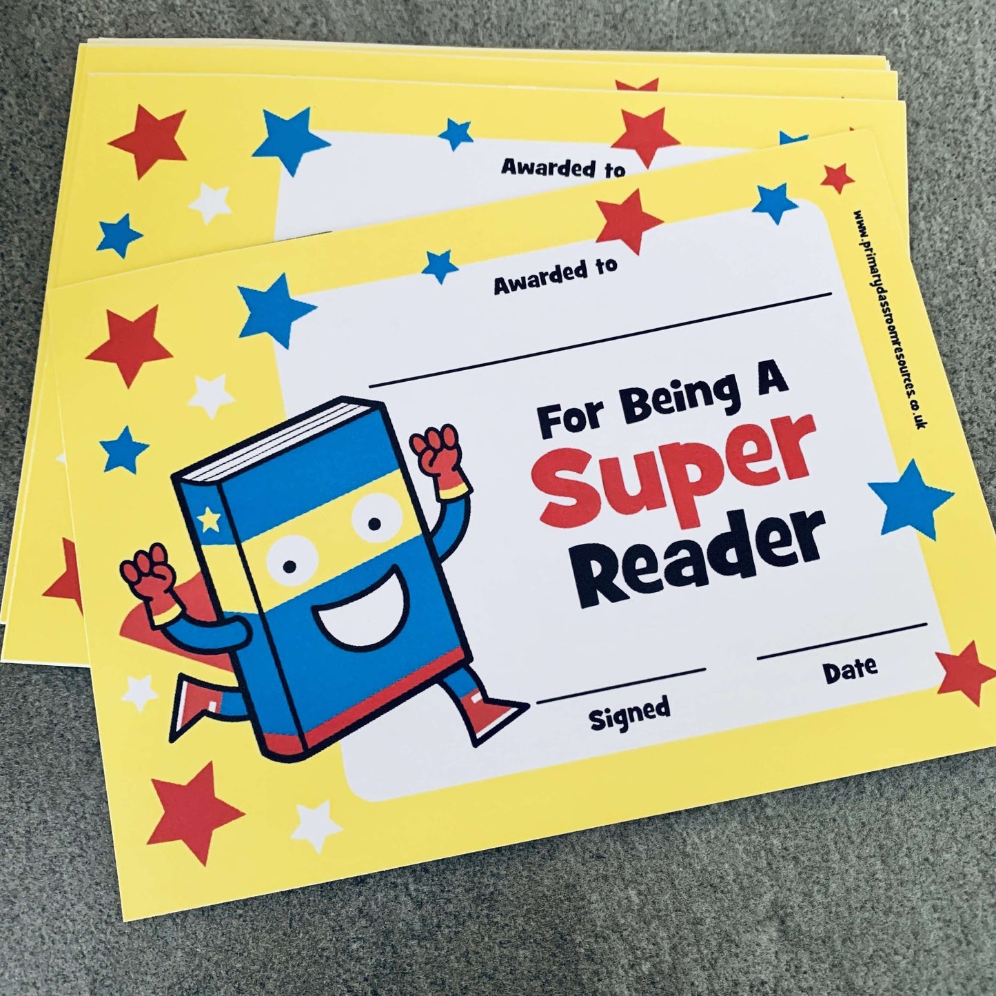 Super Reader Certificate:Primary Classroom Resources