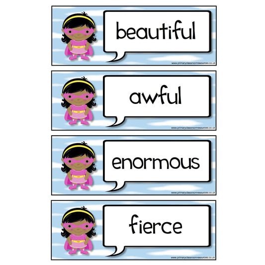 Super Vocabulary Cards:Primary Classroom Resources