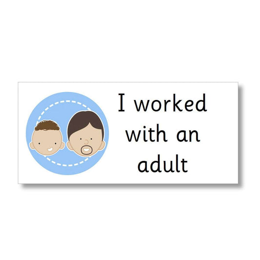 Support Marking Stickers - I worked with an adult (Male):Primary Classroom Resources