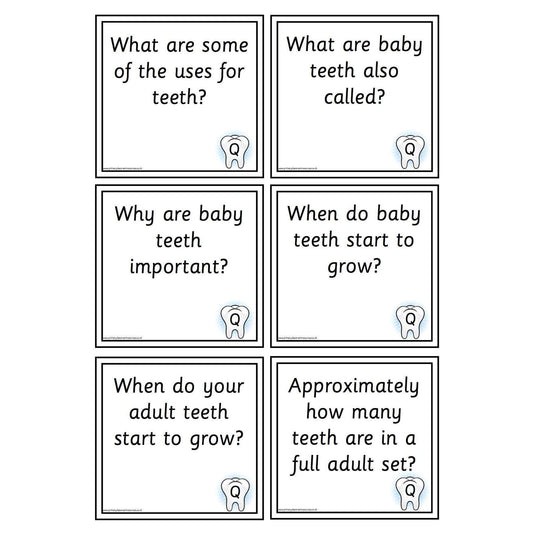 Teeth Question and Answer Cards:Primary Classroom Resources