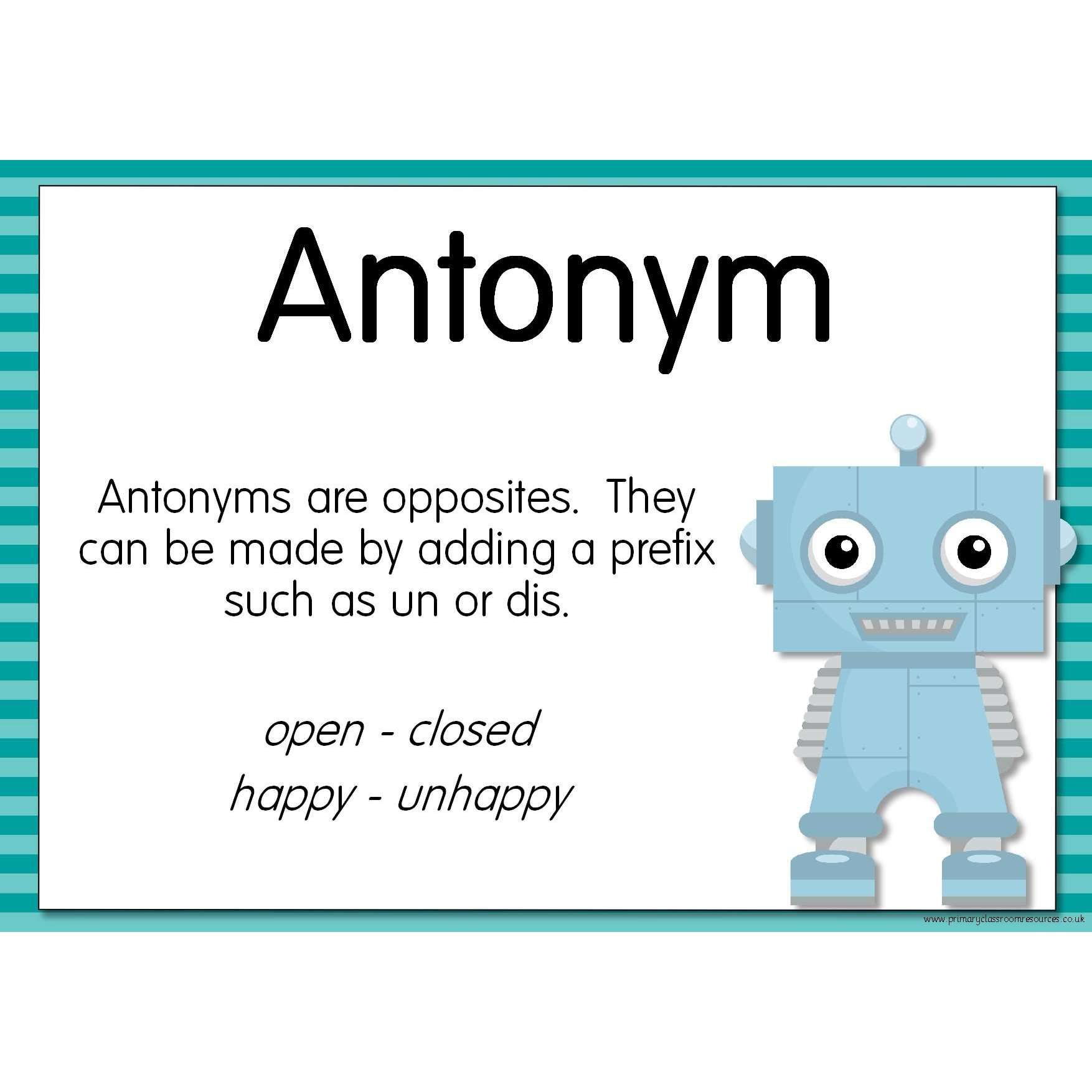 The GrammarBots - Word Categories:Primary Classroom Resources