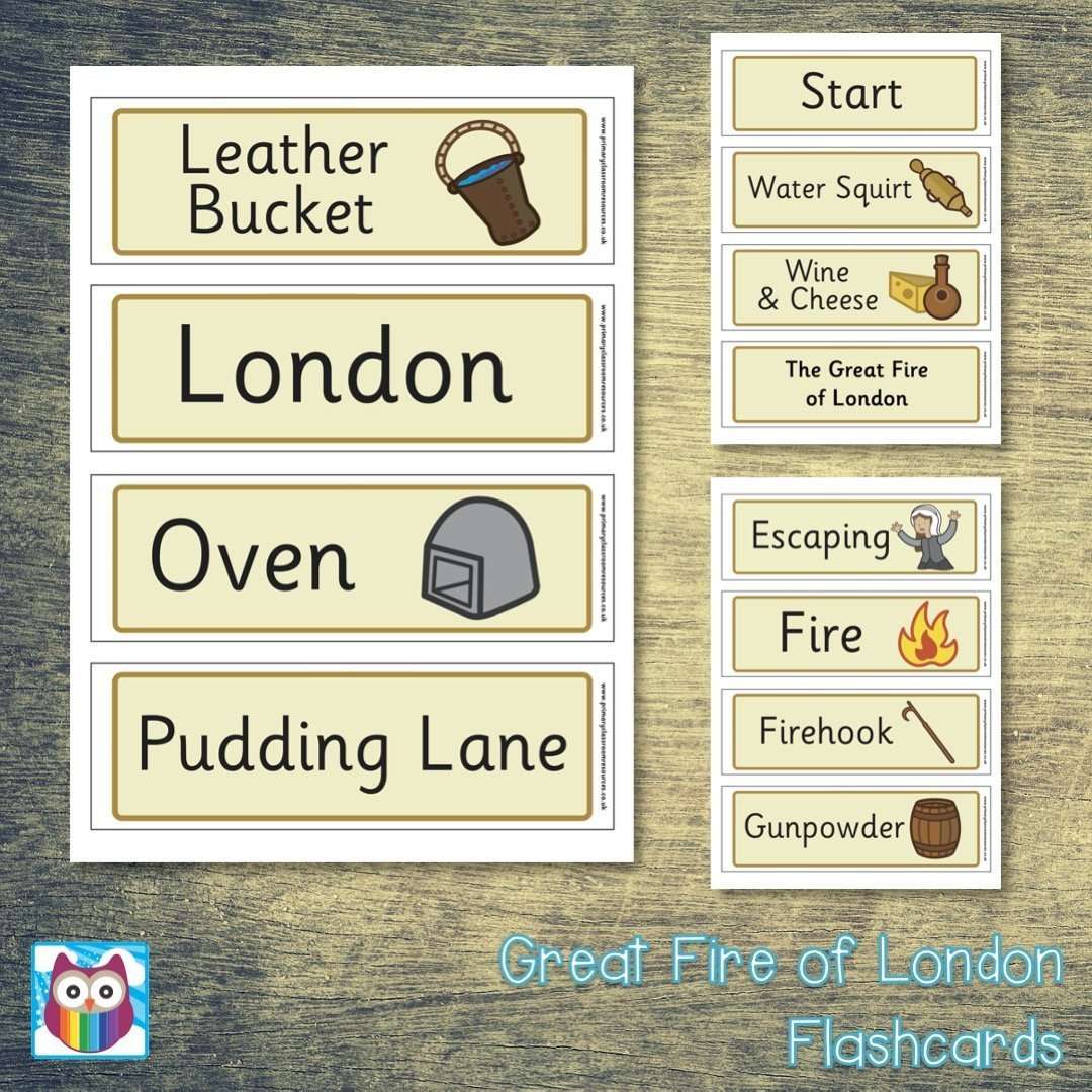 The Great Fire of London Flashcards:Primary Classroom Resources