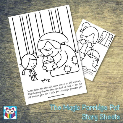The Magic Porridge Pot Story Sheets:Primary Classroom Resources