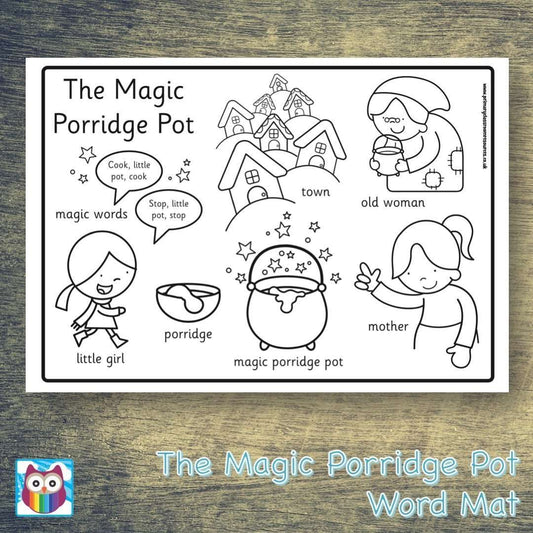 The Magic Porridge Pot Word Mat:Primary Classroom Resources