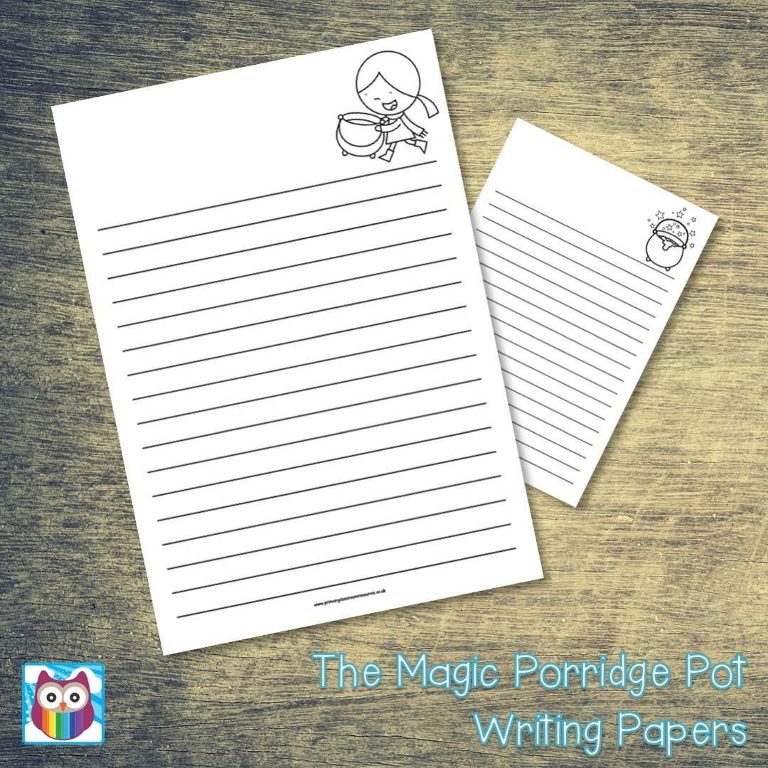 The Magic Porridge Pot Writing Papers – Primary Classroom Resources