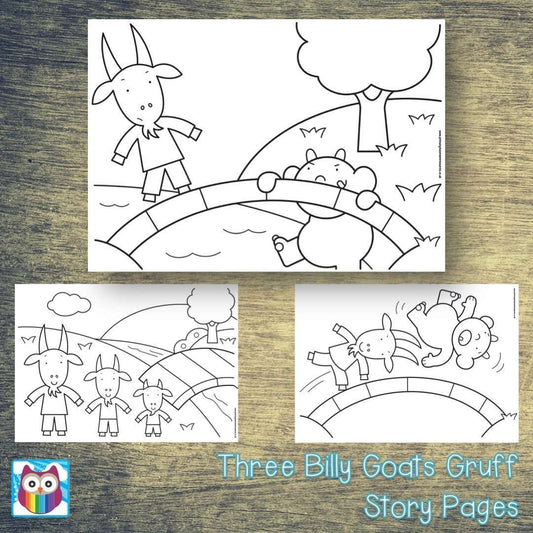 Three Billy Goats Gruff Story Pages:Primary Classroom Resources