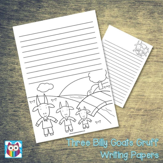 Three Billy Goats Gruff Writing Papers:Primary Classroom Resources