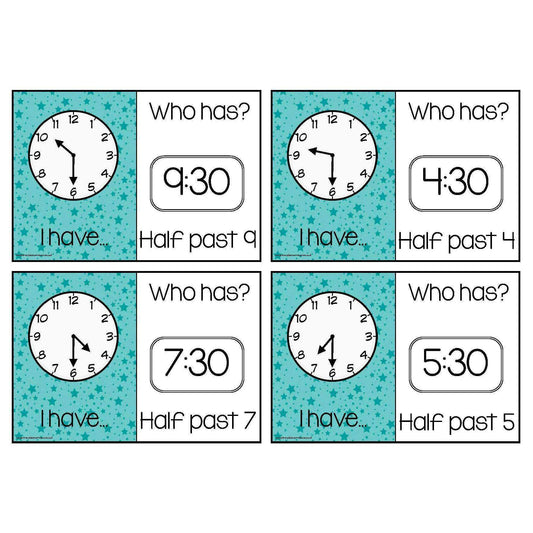 Time Loop Cards - Half Past:Primary Classroom Resources